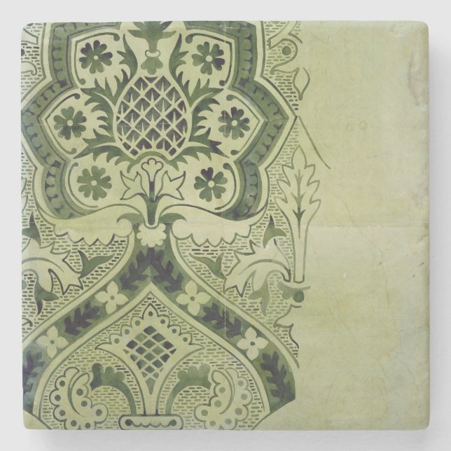 Design for an Ecclesiastical wallpaper print (ink Stone Coaster (Front)