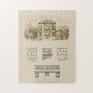 Design for an Estate with Interior Plans Jigsaw Puzzle