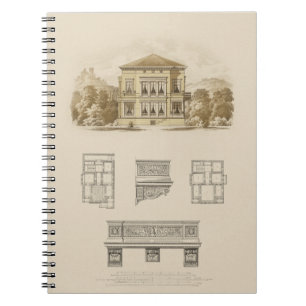 Design for an Estate with Interior Plans Spiral Notebook