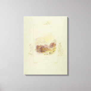 Design for an illustration for Walter Scott's 'Lad Canvas Print