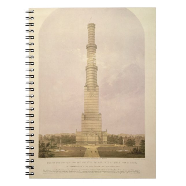 Design for Converting the Crystal Palace into a 10 Spiral Notebook (Front)
