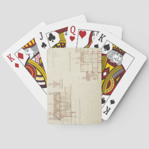 Design for Joldwyns, Surrey, 1872 (pen & ink and w Playing Cards