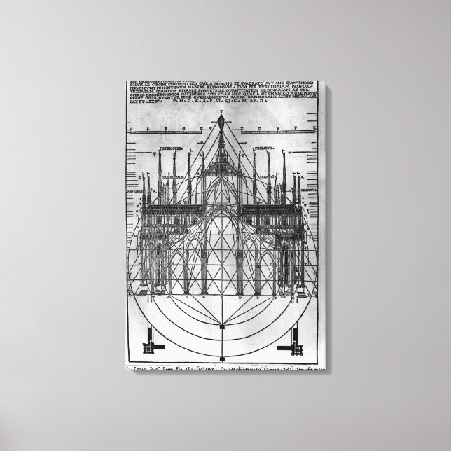 Design for Milan Cathedral Canvas Print (Front)