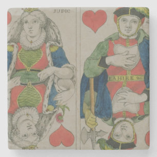 Design for playing cards, c.1810 stone coaster