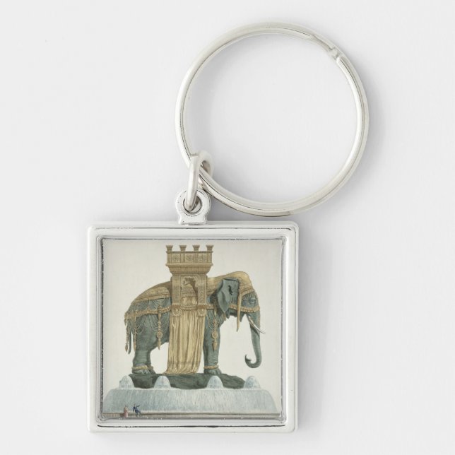 Design for the Elephant Fountain Key Ring (Front)