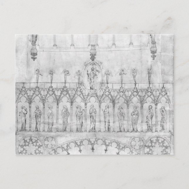 Design for the gallery of kings on the fa�ade postcard (Front)