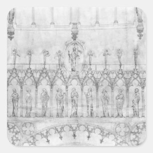 Design for the gallery of kings on the fa�ade square sticker