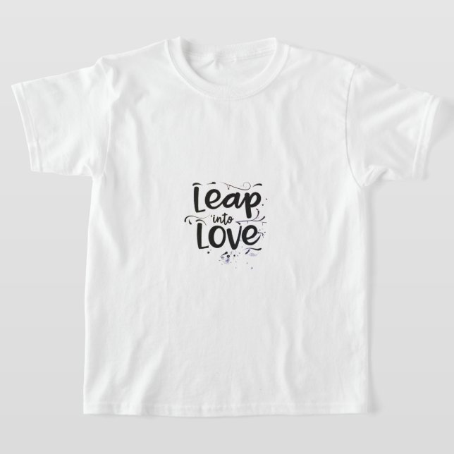design for the image of "Leap into Love." T-Shirt (Laydown)