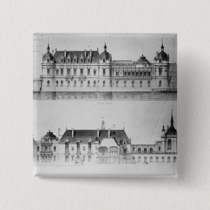 Design for the reconstruction of the north facade 15 cm square badge