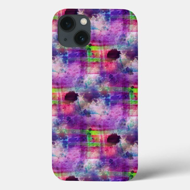 Design green, purple texture watercolor Case-Mate iPhone case (Back)