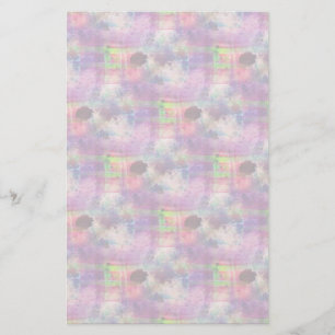 Design green, purple texture watercolor stationery