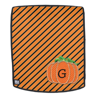 Design Halloween Monogram Pumpkin Backpack