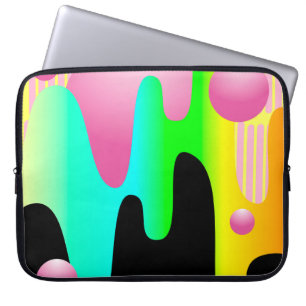 design illustration frame with circle conceptart, laptop sleeve