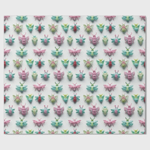 Design insects candy pastel kawaii chic wrapping paper