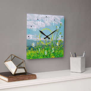Design inspired By Nature - Rustic Outdoor Square Wall Clock