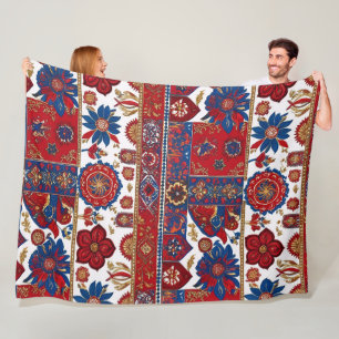 Design inspired by Serbian ethnic seamless 6 Fleece Blanket