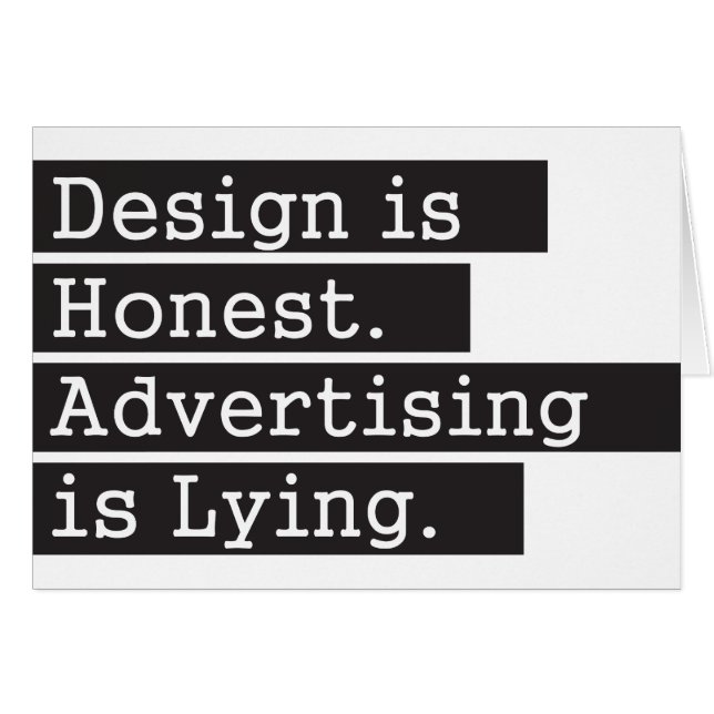 Design is Honest - Black (Front Horizontal)