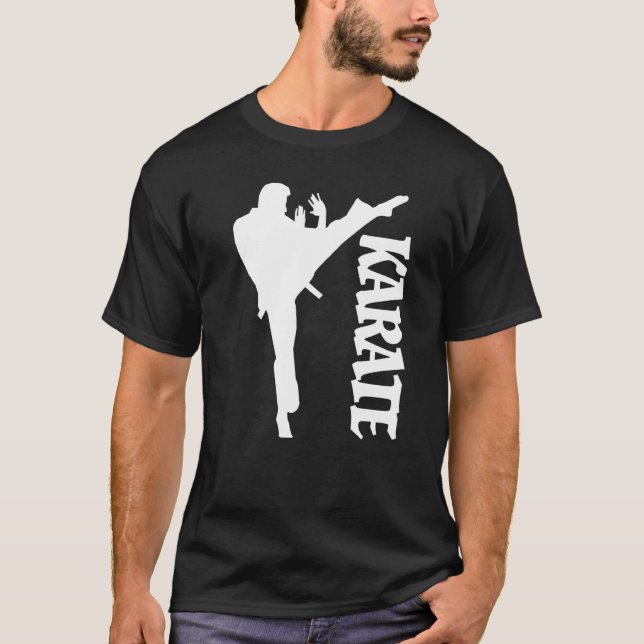 Design Karate Taekwondo Practicer Karate   T-Shirt (Front)