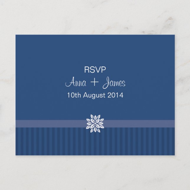 Design No.2 RSVP Post card - NAVY (Front)