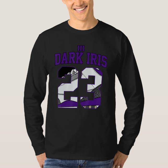 Design Number 23 Dripping Shoes Purple Dark Iris 3 T-Shirt (Front)