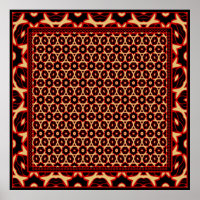 Design of a Geometric Flower Pattern. Vintageabstr