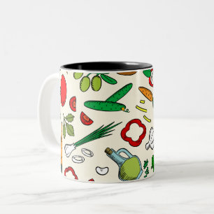 Design of Vegetables Two-Tone Coffee Mug
