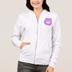 Design on Pocket : Women's Fleece Raglan Zip Hoodi Hoodie