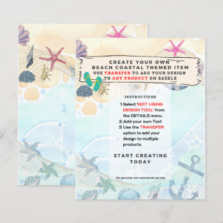 Design Own Beach Coastal Nautical Event Invitation