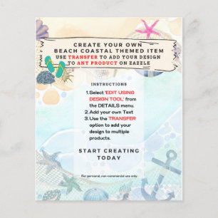 Design Own Beach Coastal Nautical Event Invitation Flyer