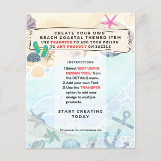 Design Own Beach Coastal Nautical Event Invitation Flyer