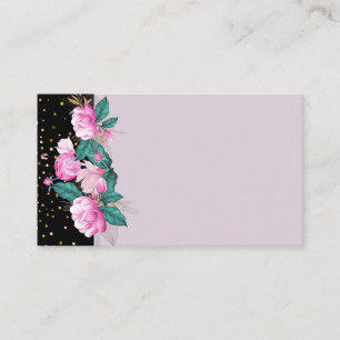 Design Own Pink Floral Event Business Stationery Card