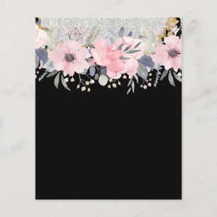 Design Own Pretty Girly Pink Floral Stationery Flyer