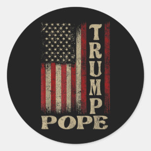 Design Pope Trump Tee Classic Round Sticker