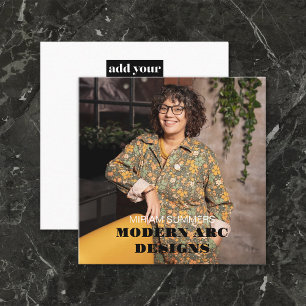 Design Professional Modern Photo Logo Square Business Card