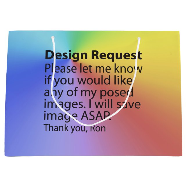 Design Request Gift Bags & Boxes (Front)