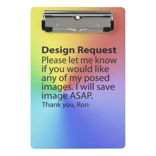 Design Request Mini Clipboard (Front)