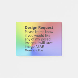 Design Request Post-it Notes