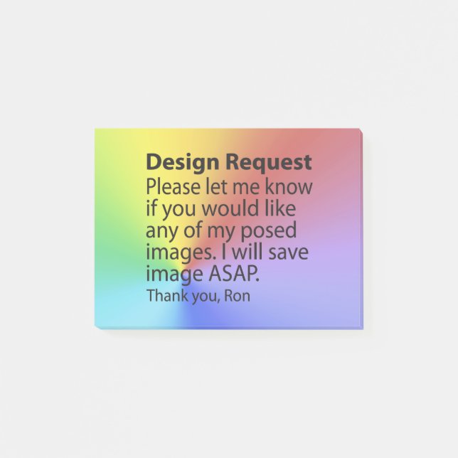Design Request Post-it Notes (Front)