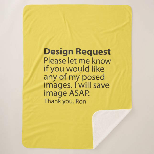 Design Request Sherpa Fleece Blankets (Front)
