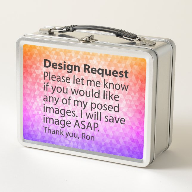 Design Request Stainless Lunch Box (Front)