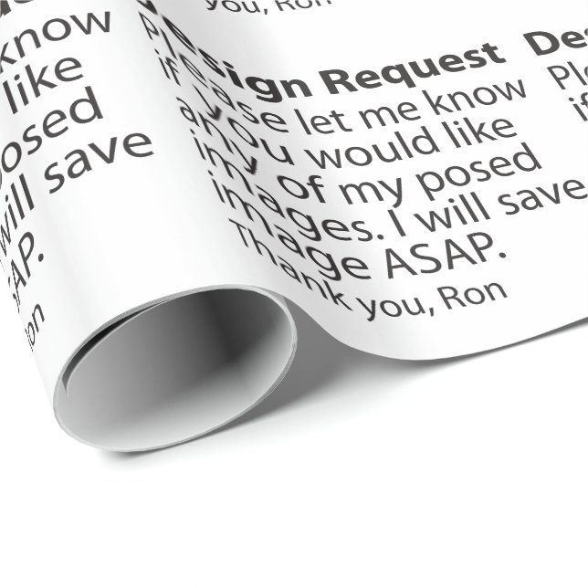 Design Request Wrapping Paper (Roll Corner)
