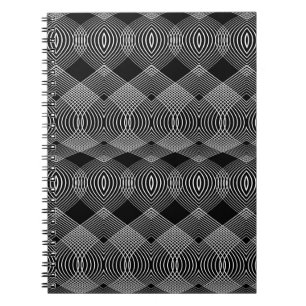 Design seamless monochrome lines textured pattern. notebook