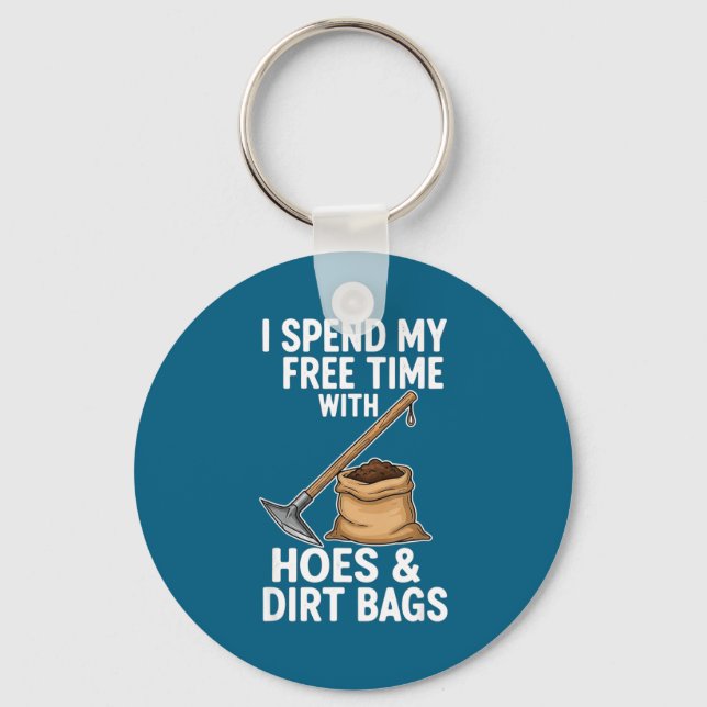 Design Spend Time Dirt Bags Key Ring (Front)
