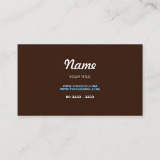 Design Stylish and Contemporary (Chocolate) Business Card