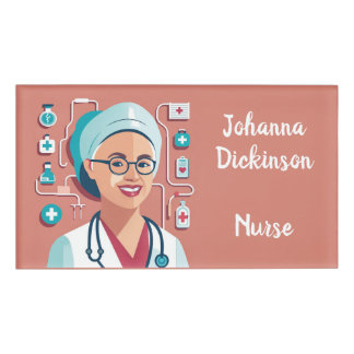 design sympa pour les infirmières name tag