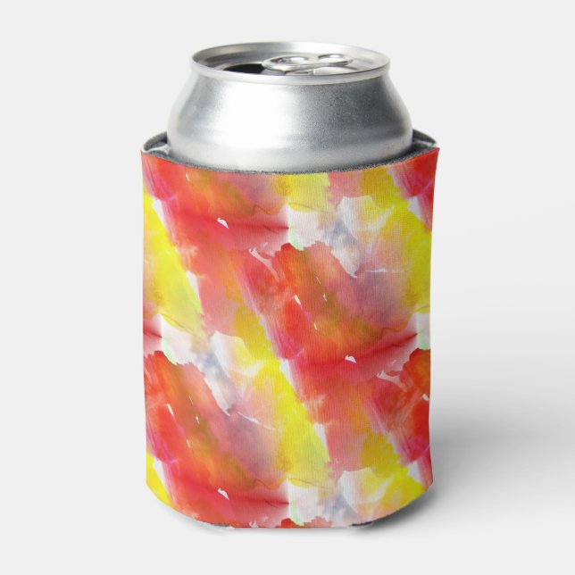 Design texture watercolor background can cooler (Can Front)