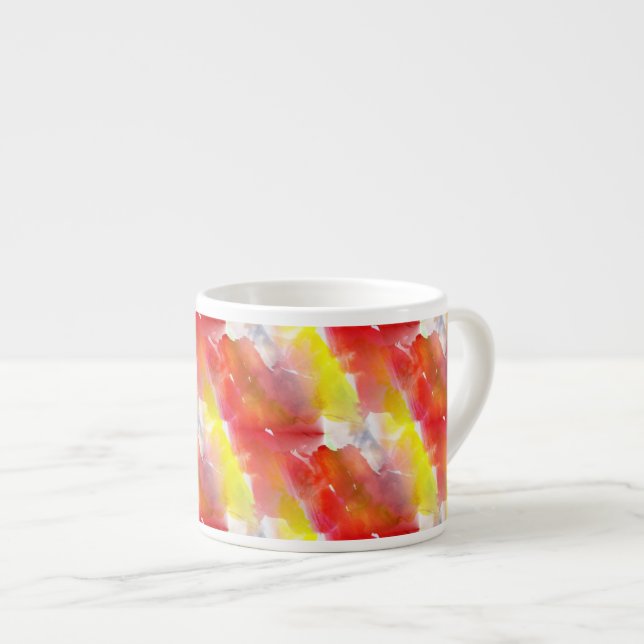 Design texture watercolor background espresso cup (Front Right)