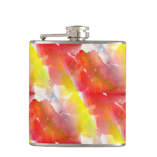 Design texture watercolor background hip flask