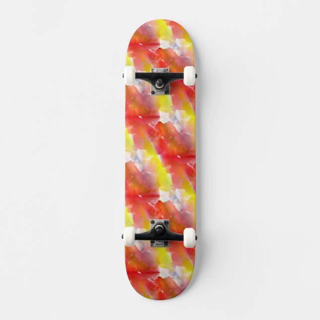 Design texture watercolor background skateboard (Front)
