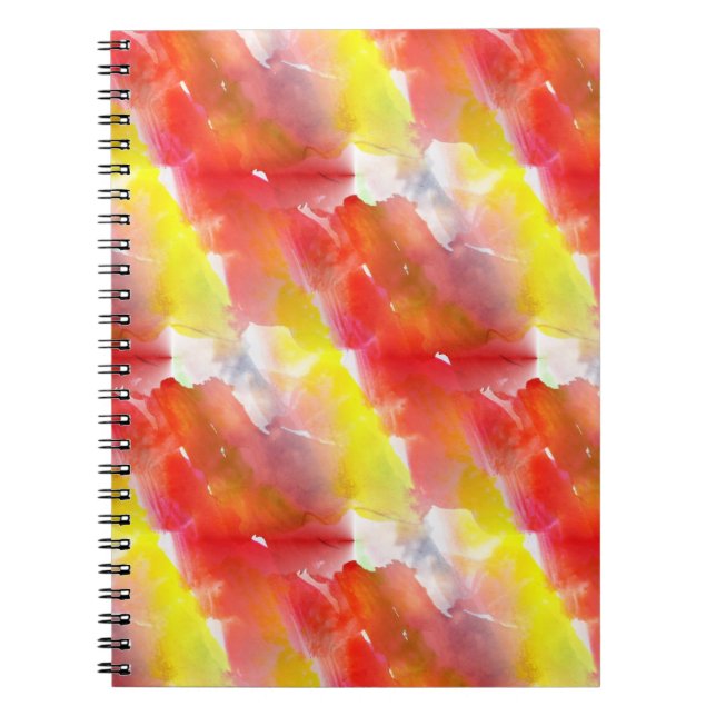 Design texture watercolor background spiral notebook (Front)